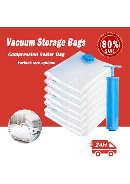 5 Adet Pompalı Çanta 60X80CM 5 Adet El Pompalı Vakum Saklama Torbaları Space Saver Çantalar Giysi Organizasyonu Için Sıkıştırma Seyahat Essentials Mühürleyen Çantalar (Yurt Dışından) modelleri