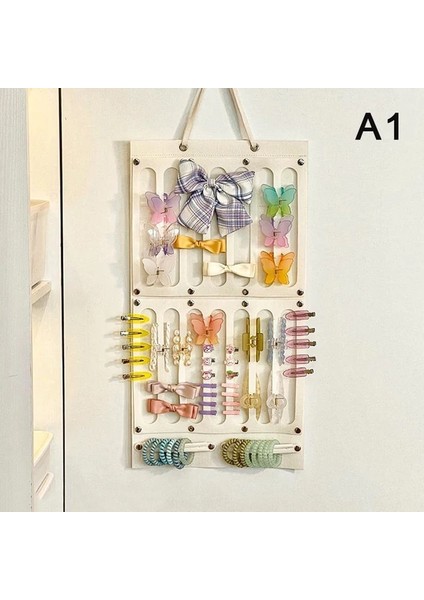 01 Saç Fiyonkları Organizatör Büyük Kapasiteli Kafa Bandı Tutucu Duvar Asılı Saç Tokası Depolama Askı Yerden Tasarruf Sağlayan Saç Kızlar Oda Duvar Dekoru (Yurt Dışından)