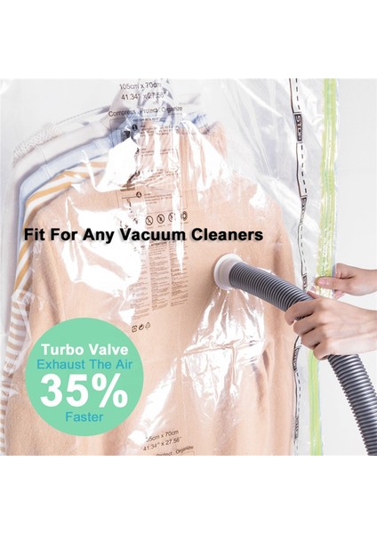 135X70X20X20CM 2 Adet Space Saver Plastik Vakum Torbası Sıkıştırılmış Depolama Asılı Çanta Üç Boyutlu Giyim Elbise Dolabı Organizatör Depolama (Yurt Dışından) fırsatları