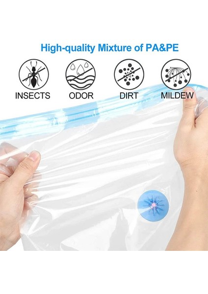 3 Adet 40X60 Vanalı Vakumlu Saklama Torbaları Şeffaf Katlanır Sıkıştırılmış Yerden Tasarruflu Seyahat Mühür Paket Organizatörleri Havlu Kumaş Battaniye (Yurt Dışından) modelleri