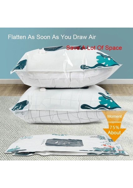 M 80X60CM Yeniden Kullanılabilir Vakumlu Saklama Torbaları Seyahat Giysileri Için Set Yastıklar Battaniyeler Yorgan Yatak Sıkıştırma Yerden Tasarruf Seyahat Ev Kullanımı (Yurt Dışından) fiyatları