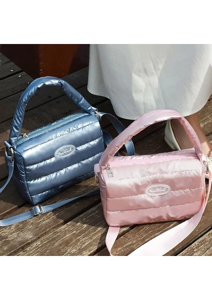 Pic Renk Kırmızı 22.5 10 14.5cm Miyagawa Uzay Pamuk Çanta Crossbody Çanta 2023 Yeni Pamuk Takım Elbise Çanta Çanta Moda Omuz Çantası Kadın Sevimli Parlak Renkli Çanta (Yurt Dışından) indirimleri