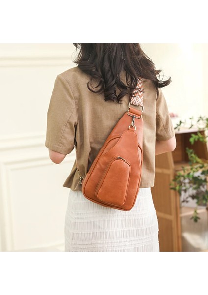 Kadınlar Için Sarı Göğüs Çantası Küçük Crossbody Sling Omuz Deri Bel Fanny Paketleri Kemer Çantası Kılıfı Göğüs Çantası Alışveriş Seyahat Çantaları (Yurt Dışından)