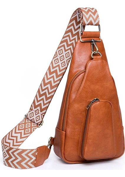 Kadınlar Için Sarı Göğüs Çantası Küçük Crossbody Sling Omuz Deri Bel Fanny Paketleri Kemer Çantası Kılıfı Göğüs Çantası Alışveriş Seyahat Çantaları (Yurt Dışından)