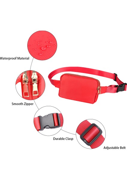 Sarı Buylor Kadın Kemer Çanta Moda Bel Paketleri Çift Kese Tasarımcı Serseri Kalça Çanta Omuz Göğüs Paketi Su Geçirmez Telefon Crossbody Çanta (Yurt Dışından) fırsatları