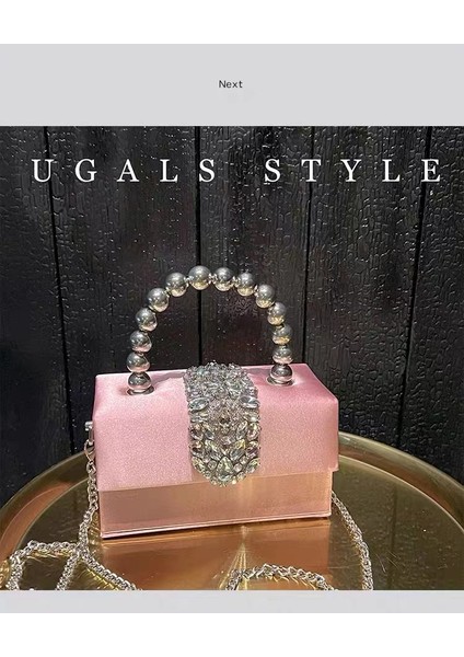 Siyah 18X8.5X10CM Lüks Saten Kare Kutu Kadın Çanta Kristal Parlak Rhinestones Elmas Gece Çantası Düğün Parti Debriyaj Çanta Crossbody Çanta (Yurt Dışından) fırsatları