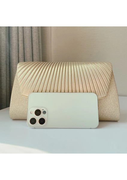 Altın Parlak Glitter Kadın Çanta Tasarımcısı Çanta Lüks Zincir Omuz Çantası Balo Bayanlar Debriyaj Akşam Çanta Kadın Ziyafet Bileklik Çanta (Yurt Dışından) indirimleri