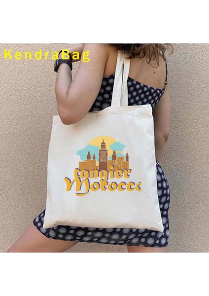 B 251 35X40 cm Kazablanka Fas Haritası Bayrağı Seyahat Hatıra Fas Kız Aşk Kalp Omuz Kanvas Tote Çanta Harajuku Alışveriş Pamuk Çanta (Yurt Dışından) fırsatları