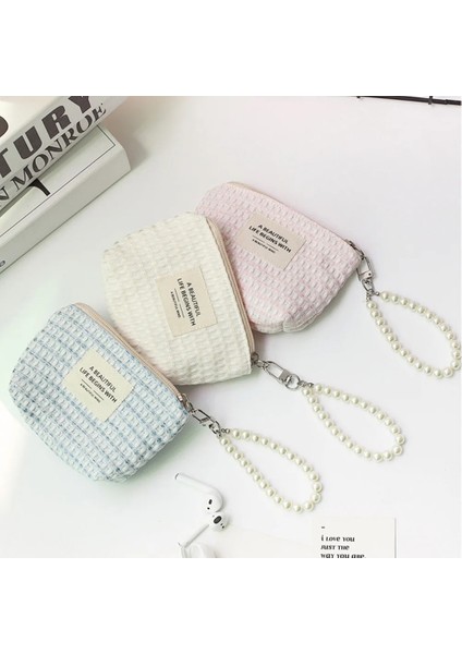 15 Mini Çiçek Kareli Bozuk Para Cüzdanı Sevimli Taşınabilir Ruj Çantası Makyaj Çantası Bozuk Para Kesesi Bilek Çantası Saklama Çantası Inci Kolu Cüzdan Yeni (Yurt Dışından) fırsatları