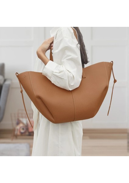 Deve Küçük Vintage Kadın Omuz Çantası Büyük Kapasiteli Tote Çanta Pu Deri Bakkal Kese Eşleşen Debriyaj Çanta Seti Tasarımcı Lüks Bolsa (Yurt Dışından)