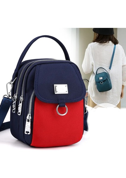 Stil C 2022 Moda Kadın Askılı Çanta Naylon Su Geçirmez Fermuarlı Kadın Omuz Paketi Büyük Kapasiteli Kızlar Seyahat Crossbody Çanta (Yurt Dışından)