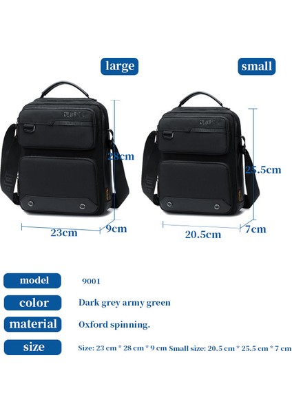 F Bir Boyutları Yüksek Kaliteli Marka Erkek Askılı Çanta Iş Erkek Omuzdan Askili Çanta Moda Çanta Erkek Çanta Su Geçirmez Bolso Hombre (Yurt Dışından) fırsatları