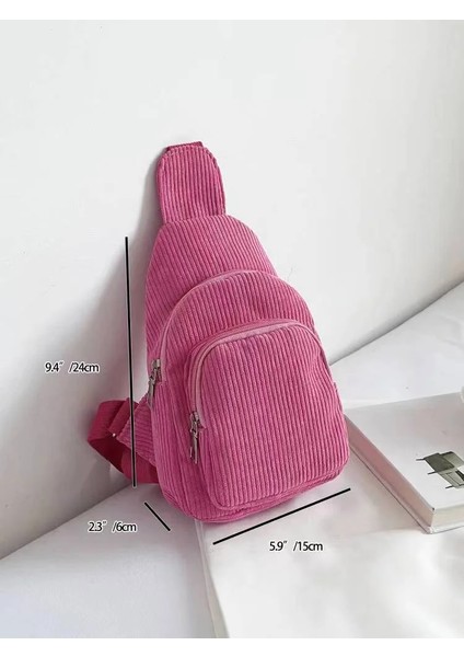 Mavi Yeni Kadın Göğüs Paketi 2023 Kadınlar Için Çanta Kadın Askılı Çanta Crossbody Omuz Göğüs Çantası Rahat Kızlar Kadife Messenger Paketi (Yurt Dışından)