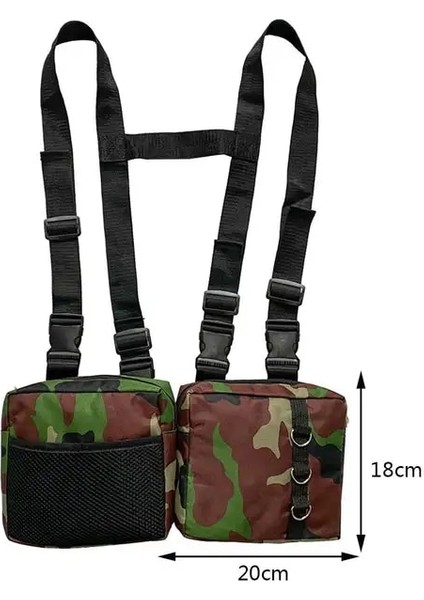 Kamuflaj Erkekler Molle Omuz Çantası Anti-Hırsızlık Oxford Günlük Messenger Çanta Ayarlanabilir Çok Fonksiyonlu Taşınabilir Hafif Yürüyüş Seyahat Için (Yurt Dışından)