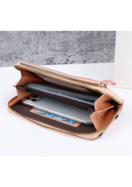 B Koyu Gri Dokunmatik Ekran Telefon Çantası Kadınlar Için Crossbody Çanta Rfid Çok Fonksiyonlu Omuz Cüzdan Mini Kadın Çantası Cep Cüzdan Kart Sahibinin (Yurt Dışından) indirimleri