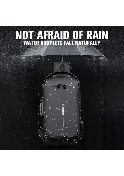 Siyah 50028 Yeni Erkekler Anti Hırsızlık Göğüs Çantası Omuz USB Şarj Crossbody Paketi Okul Kısa Seyahat Haberciler Spor Salonu Erkek Sling Spor Paketi (Yurt Dışından) fırsatları