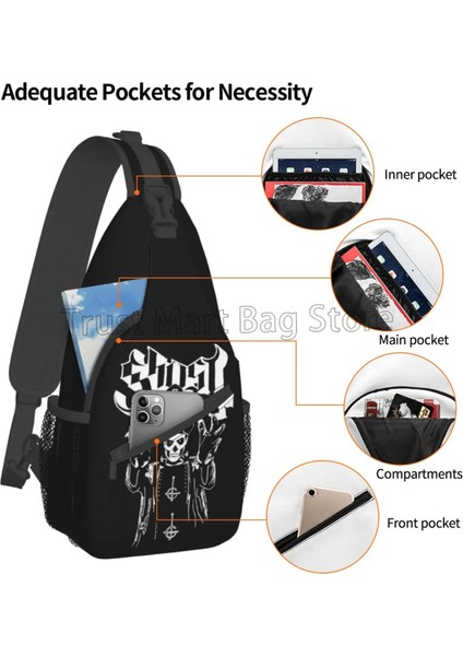 Stil 4 Ghost Band Göğüs Çantası Ghost B.c.erkekler Kadınlar Için Crossbody Omuz Sırt Çantası Rahat Sling Çanta Seyahat Yürüyüş Sırt Çantası (Yurt Dışından) indirimleri