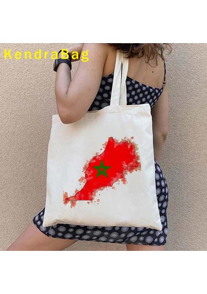 255 35X40 cm Kazablanka Fas Haritası Bayrağı Seyahat Hatıra Fas Kız Aşk Kalp Omuz Kanvas Tote Çanta Harajuku Alışveriş Pamuk Çanta (Yurt Dışından) indirimleri