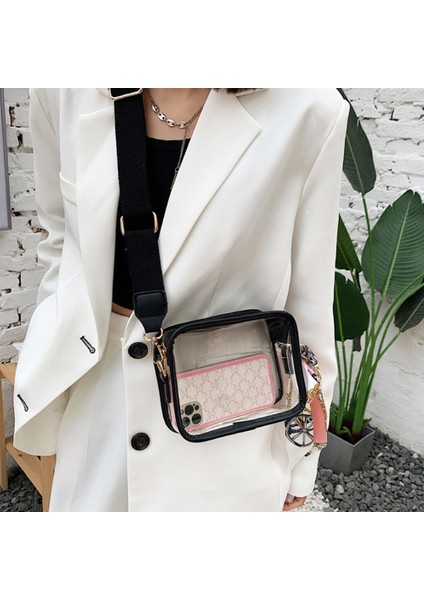 Beyaz 2023 Kadın Şeffaf Küçük Crossbody Çanta Yaz Jöle Askılı Çanta Kadın Seyahat Şeftali Omuz Çantası Kızlar Temizle Çantalar (Yurt Dışından) fiyatları