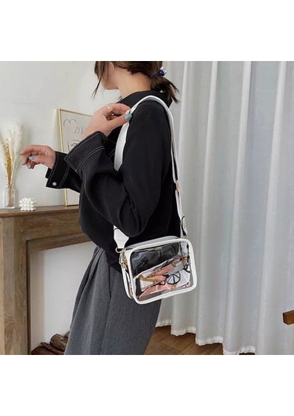 Beyaz 2023 Kadın Şeffaf Küçük Crossbody Çanta Yaz Jöle Askılı Çanta Kadın Seyahat Şeftali Omuz Çantası Kızlar Temizle Çantalar (Yurt Dışından) fırsatları