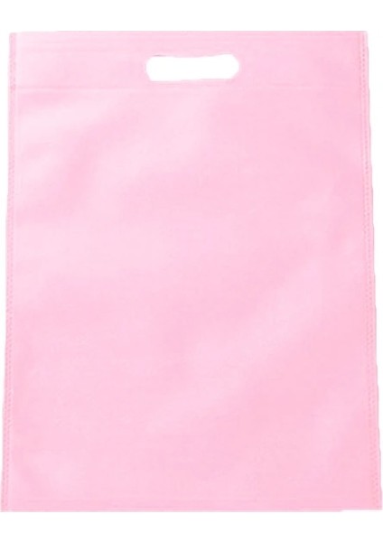 Pembe L 30*40/35*45CM Dokunmamış Kumaş Yeniden Kullanılabilir Alışveriş Katlanır Çevre Çantası Büyük Kapasiteli Kare Tote Omuz Çantası Çanta (Yurt Dışından)