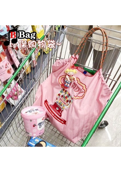 Stil 9 Orta Japon Kadın Kız Tatlı Karikatür Naylon Naylon Omuz Çantaları Çanta Tote Moda Kadın Büyük Kapasiteli Kumaş Alışveriş Çantaları (Yurt Dışından) fırsatları