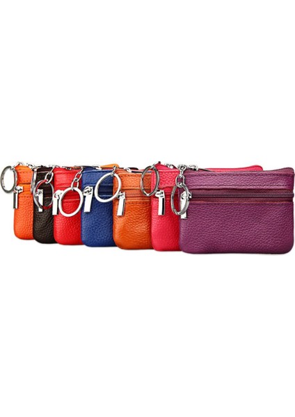 Yeşil Mini Pu Deri Anahtarlık Kılıf Cüzdan Kadın Küçük Bozuk Para Çantaları Değişim Para Çantaları Cep Cüzdan Kılıfı Fermuar (Yurt Dışından) fırsatları