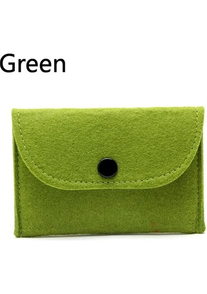 Gn Unisex Keçe Bozuk Para Cüzdanı Çanta Kadın Kızlar Mini Fermuarlı Para Cüzdan Kılıf Rahat Kare Para Değişim Kartı Anahtarlık Kılıfı (Yurt Dışından)