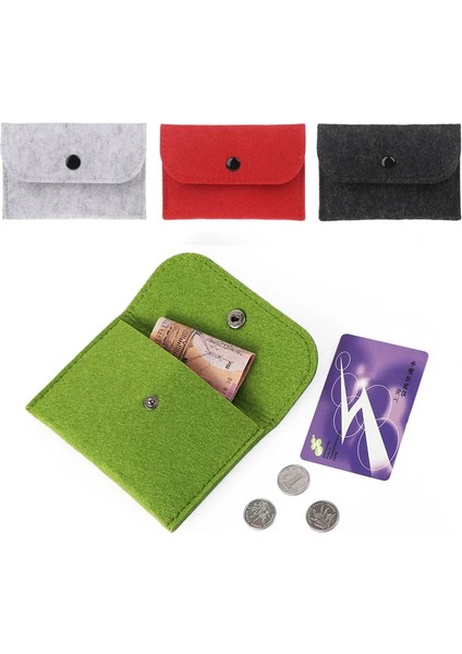 Gn Unisex Keçe Bozuk Para Cüzdanı Çanta Kadın Kızlar Mini Fermuarlı Para Cüzdan Kılıf Rahat Kare Para Değişim Kartı Anahtarlık Kılıfı (Yurt Dışından) modelleri