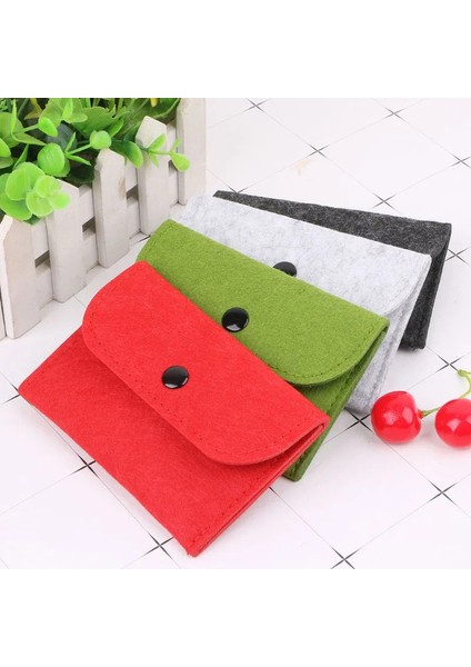 Gn Unisex Keçe Bozuk Para Cüzdanı Çanta Kadın Kızlar Mini Fermuarlı Para Cüzdan Kılıf Rahat Kare Para Değişim Kartı Anahtarlık Kılıfı (Yurt Dışından) indirimleri