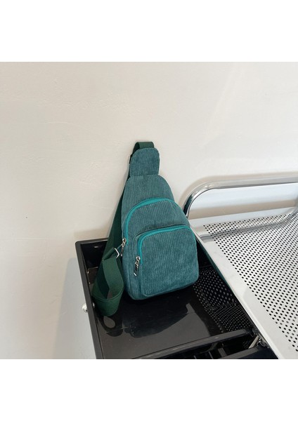 Mavi Yeni Kadın Göğüs Paketi 2023 Kadınlar Için Çanta Kadın Askılı Çanta Crossbody Omuz Göğüs Çantası Rahat Kızlar Kadife Messenger Paketi (Yurt Dışından)