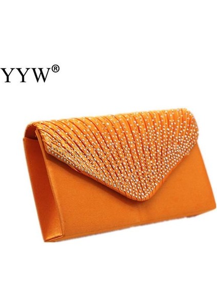 Turuncu Mor Kadın Düğün Debriyaj Lüks Çanta Kadın Çantaları Tasarlanmış Debriyaj Kadın 2019 Sarı Yaz Manşonlar Kadın Akşam Balo Çantası (Yurt Dışından)