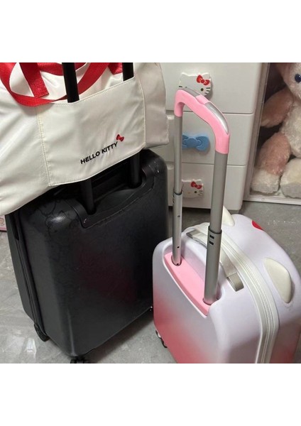 Hello Kitty Sanrio Hello Kitty Seyahat Çantaları Büyük Kapasiteli Moda Kadın Çanta Kawaii Katlanabilir Naylon Su Geçirmez Bagaj Çantası Saklama Çantası (Yurt Dışından)