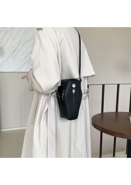 Beyaz Yeni Tabut Şekli Çantalar Omuzdan Askili Çanta 2023 Cadılar Bayramı Çanta Crossbody Çanta Tabut Çantalar Kadın Gotik Kadın Çantası (Yurt Dışından) modelleri