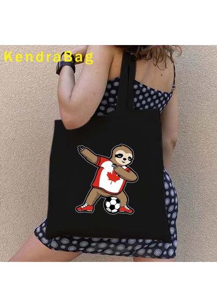 139 35X40CM Kanada Bayrağı Haritası Ottawa Toronto Kanada Vintage Vatansever Semboller Akçaağaç Yaprağı Kanada Ayı Hediye Kanvas Tote Çanta Pamuk Çanta (Yurt Dışından) modelleri