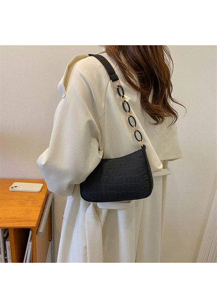 Gül Kırmızı Moda Kadınlar Için Omuz Çantaları Keçe Kadın Kadın Subaxillary Çanta Tasarımı Gelişmiş Doku Koltukaltı Çanta Çantalar Eyer Çantası (Yurt Dışından) fırsatları