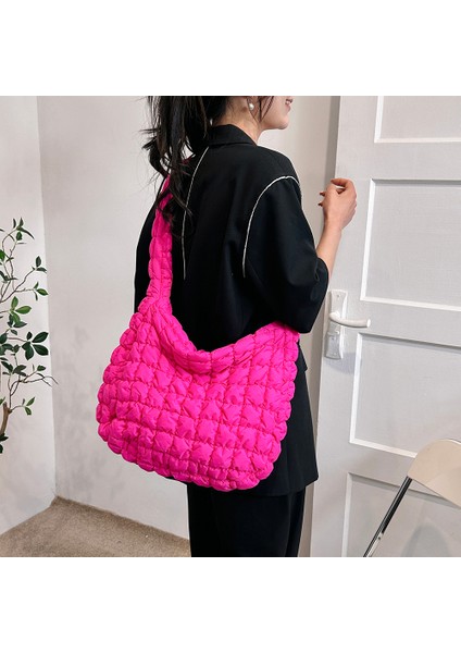 Kabarcık Iplik Pembe Kapitone Yastıklı Kadınlar Için Crossbody Çanta Pileli Kabarcıklar Bulut Omuz Çantaları Büyük Tote Kova Tasarımcı Çanta Dantelli Çanta 2023 (Yurt Dışından) fırsatları