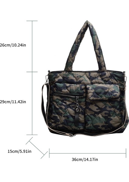 Gümüş Moda Kış Aşağı Naylon Yastıklı Çanta Kadın Büyük Kapasiteli Üst Saplı Çanta Düz Renk Crossbody Çanta Kadın Omuz Çantaları (Yurt Dışından) fiyatları