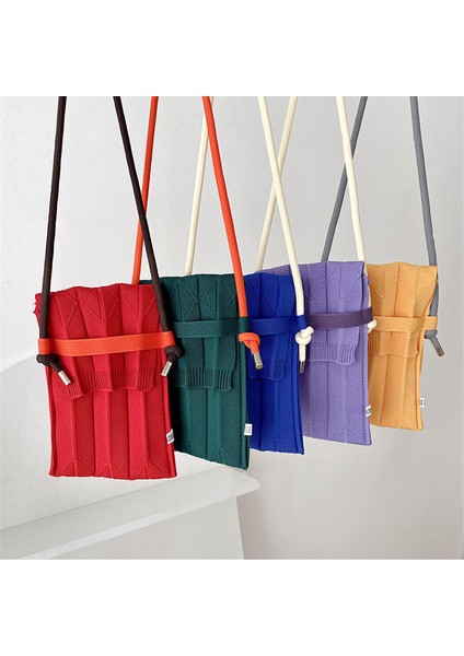 Siyah Moda Örgü Küçük Crossbody Çanta Kadın Organ Pileli Mini Omuz Askılı Çanta Bayanlar Katlanabilir Uzun Sapanlar Telefon Çanta (Yurt Dışından) fırsatları
