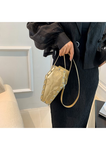 Kırmızı S Yeni Yenilik Tabut Şekli Çantalar ve Çanta Kadınlar Için Gotik Çapraz Omuz Çantası Kızlar Küçük Crossbody Çanta Moda Günü Manşonlar (Yurt Dışından) indirimleri