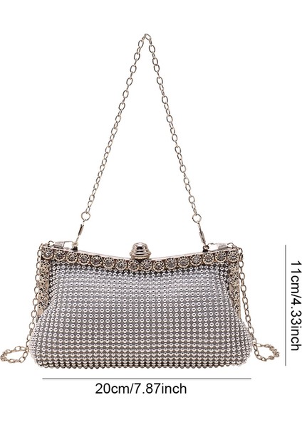 Style3 2022 Yeni Rhinestone Çanta Kadın Çanta Elmas Omuz Çantası Çanta Kadın Crossbody Çanta Bayanlar Parlayan Elmas Çanta Debriyaj (Yurt Dışından)