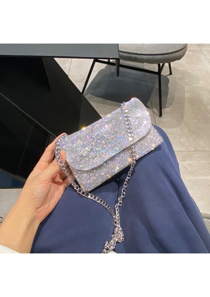 Style3 2022 Yeni Rhinestone Çanta Kadın Çanta Elmas Omuz Çantası Çanta Kadın Crossbody Çanta Bayanlar Parlayan Elmas Çanta Debriyaj (Yurt Dışından) fiyatları