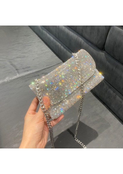 Style3 2022 Yeni Rhinestone Çanta Kadın Çanta Elmas Omuz Çantası Çanta Kadın Crossbody Çanta Bayanlar Parlayan Elmas Çanta Debriyaj (Yurt Dışından) modelleri