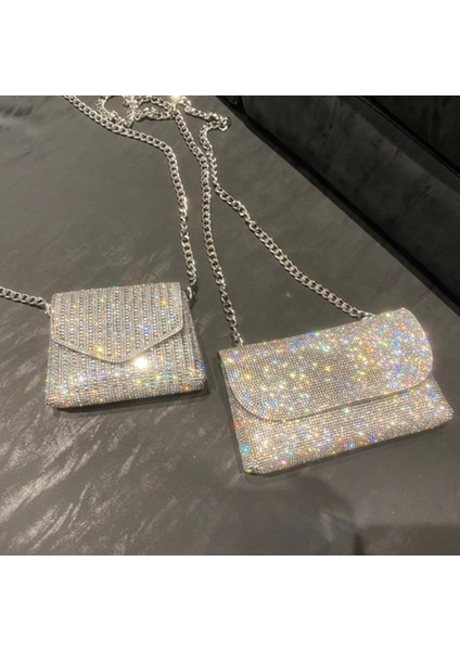 Style3 2022 Yeni Rhinestone Çanta Kadın Çanta Elmas Omuz Çantası Çanta Kadın Crossbody Çanta Bayanlar Parlayan Elmas Çanta Debriyaj (Yurt Dışından) fırsatları
