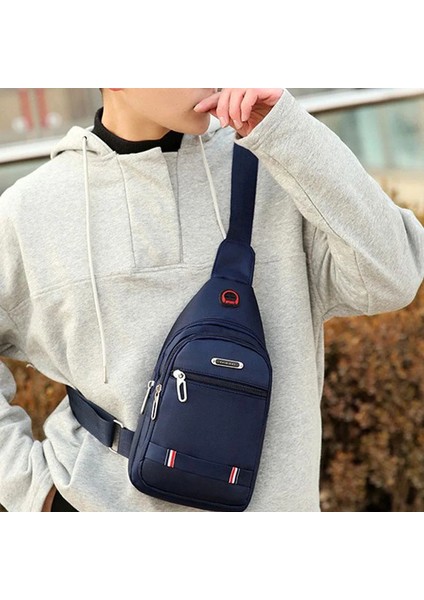 Kahverengi Unisex Kanvas Eğlence Sporları Küçük Sırt Çantası Oxford Kumaş Tek Omuz Messenger Çanta Göğüs Çantası (Yurt Dışından) modelleri