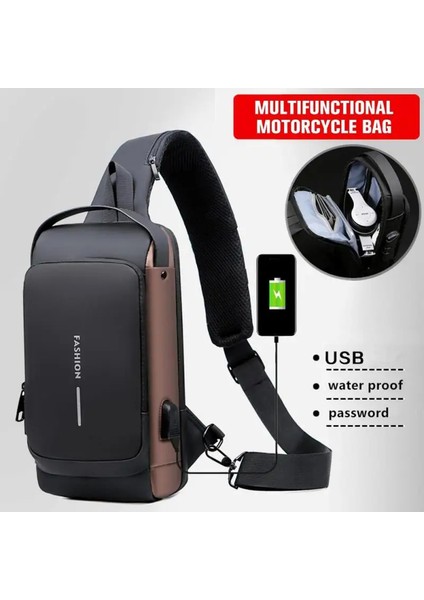 Gri 50028 Yeni Erkekler Anti Hırsızlık Göğüs Çantası Omuz USB Şarj Crossbody Paketi Okul Kısa Seyahat Haberciler Spor Salonu Erkek Sling Spor Paketi (Yurt Dışından) fiyatları