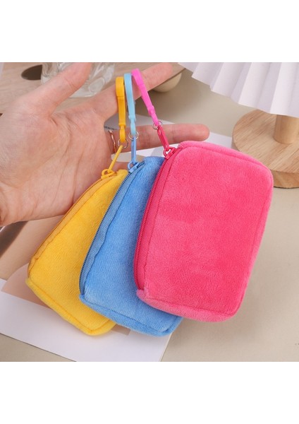 Mor Yeni Peluş Bozuk Para Cüzdanı Kadın Sevimli Mini Dikdörtgen Cüzdan Değişim Kılıfı Küçük Fermuar Cüzdan Debriyaj Taşınabilir Kulaklık Çantası Kart Çantaları (Yurt Dışından) fırsatları