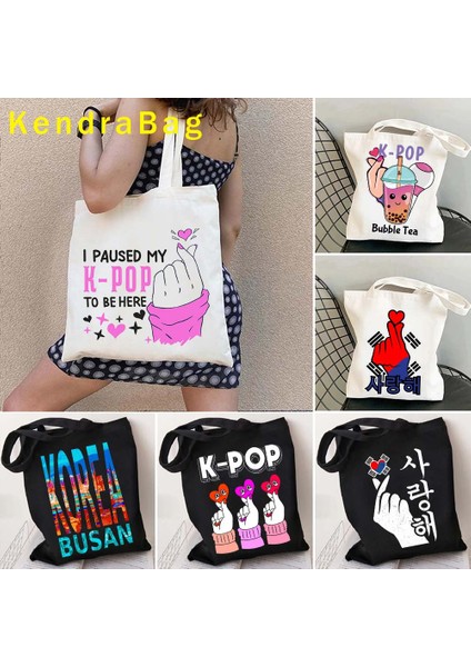 151 35X40 cm Kdrama Kpop Müzik Aşığı Kore Pop Parmak Kalp K Pop Kız Kore Sanat Omuz Okul Çantası Kim Kanvas Çanta Anime Shopper Hediyeler (Yurt Dışından) fiyatları