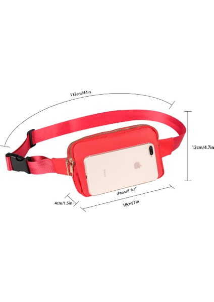 Mor Buylor Kadın Kemer Çanta Moda Bel Paketleri Çift Kese Tasarımcı Serseri Kalça Çanta Omuz Göğüs Paketi Su Geçirmez Telefon Crossbody Çanta (Yurt Dışından) modelleri