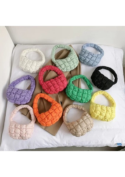 Açık Yeşil Moda Kapitone Omuz Çantaları Kadın Çanta Mini Bulut Pilili Çanta Puffer Hamur Çantası Lüks Tote Çanta Dantelli Çanta (Yurt Dışından) fiyatları